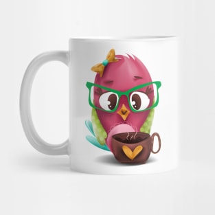 Bird drinking coffee Mug